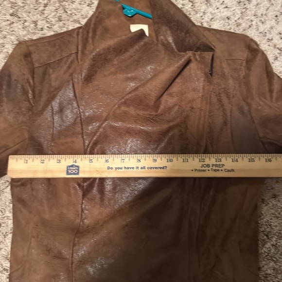 Silence + Noise Riley Drapey Vegan Suede Jacket, Brown, Small - Picture 11 of 11